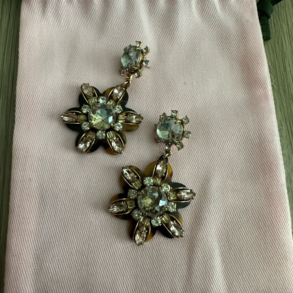 J crew flower chandelier earrings